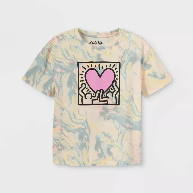 Kids' Keith Haring Tie-Dye Oversized Graphic T-Shirt - art class™ | Target