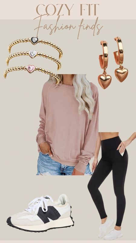 Fashion finds. Cozy fit. Mid size wear. Jewelry finds. Fashion jewelry. New balance. High waist leggings. Amazon finds. Gifts for her  

#LTKGiftGuide #LTKstyletip #LTKmidsize