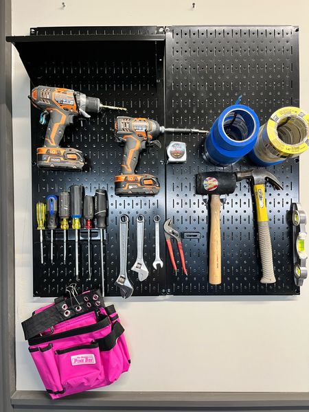 Garage Tool Organizer.  Metal Pegboard system! #homeorganization 

#LTKhome