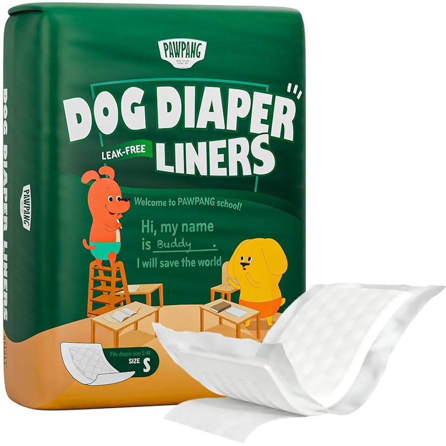 Disposable Dog Diaper Liners Booster Pads for Male & Female Dogs, 100ct, 4 Sizes Options, Doggie ... | Amazon (US)