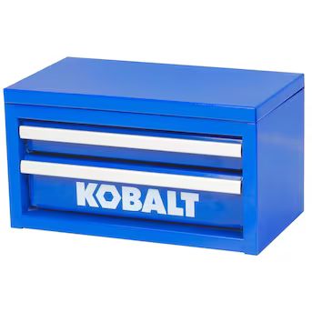 Kobalt Mini 10.83-in Friction 2-Drawer Blue Steel Tool Box | Lowe's
