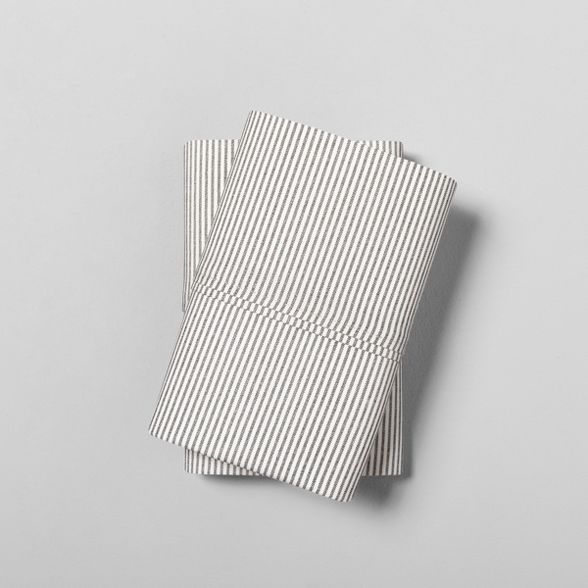 2pk Microstripe Printed Organic Pillowcase Set - Hearth & Hand™ with Magnolia | Target