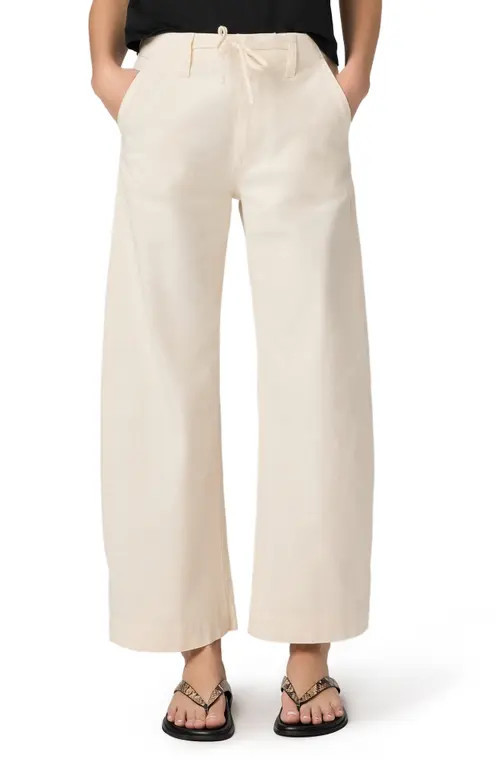 PAIGE Arellia Tie Waist Ankle Pants in Quartz Sand at Nordstrom, Size 23 | Nordstrom