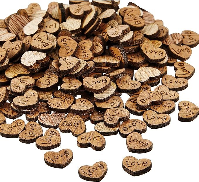 Wooden Love Heart Valentine's Day Wooden Hearts Valentine Rustic Wooden Love Heart Centerpieces W... | Amazon (US)