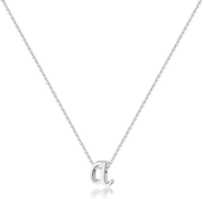 Memorjew 925 Sterling Silver Initial Necklace for Women Girls, Dainty Hypoallergenic Cursive Init... | Amazon (US)