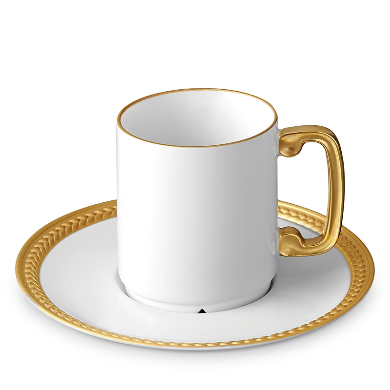 L'Objet Soie Tresse Gold Espresso Cup & Saucer | Bloomingdale's (US)