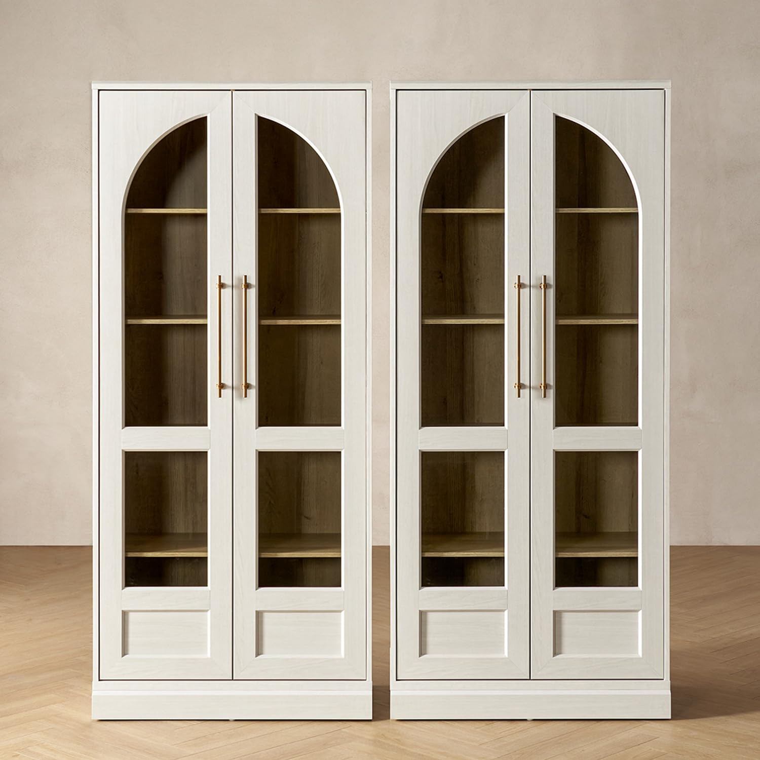 mopio Blake Tall Display Cabinet, Kitchen Buffet Pantry Cupboard, Trophy Display Case, Storage Ca... | Amazon (US)