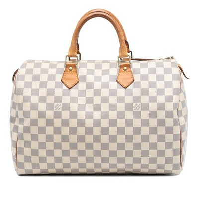 Louis Vuitton Damier Azur Speedy 35 | Pre-Loved | White | Authenticated | eBay US