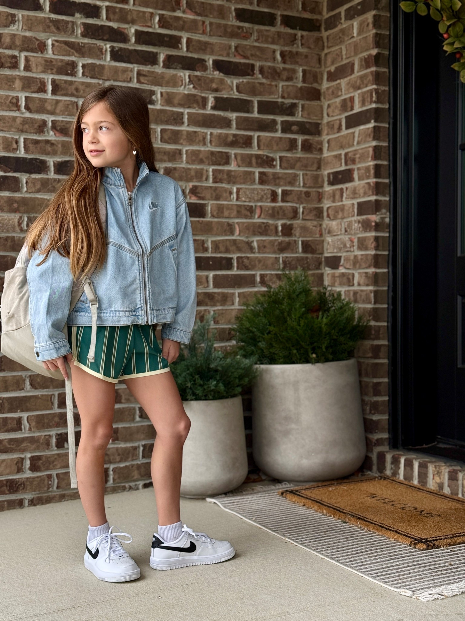 Nike Jean jacket + retro athletic shorts = the perfect Kiz fit 

#LTKSpringSale #LTKootd #LTKKids