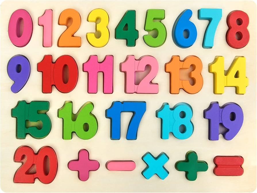 Number Puzzle Wooden Puzzles for Toddlers 3 4 5 Year Old, Shape Learning Puzzles Toys with Puzzle... | Amazon (US)
