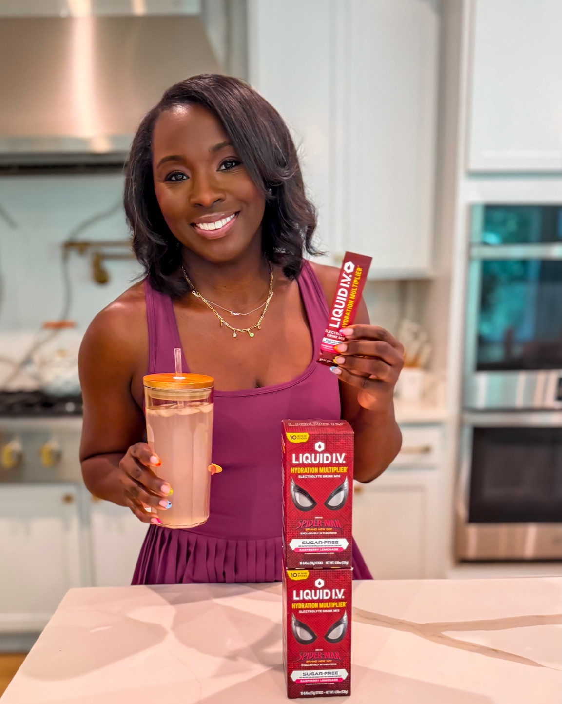 #ad #TargetPartner - Hydration is key! I’m so happy to have the Liquid I.V. Hydration Multiplier Electrolyte Drink Mix Sugar - Free Raspberry Lemonade in my daily rotation. It includes 8 vitamins and minerals and it’s free from artificial flavors and colors. 
I love that it offers 3 times the electrolytes of the leading sports drinks. 
Check out Spider Man Brand New Day in theaters July 31st and shop Liquid IV at Target. 

#LiquidIVPartner #SpiderManBrandNewDay #sponsored @liquidiv  @target  @SPIDERMANMOVIE

#LTKTravel #LTKfitnessgoals #LTKActive