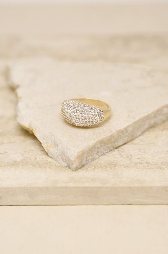 Crystal Cluster Knockout 18k Gold Plated Ring | Ettika