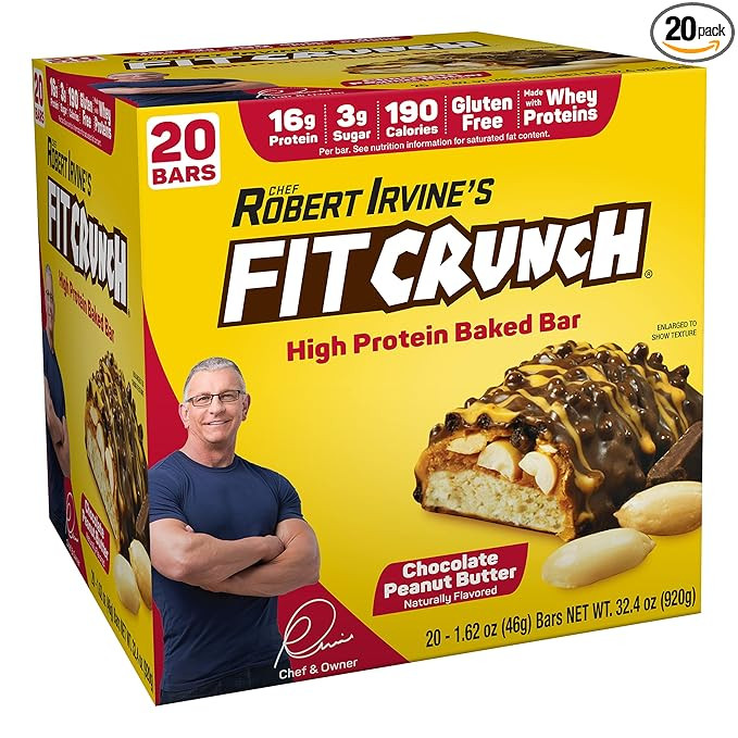 FITCRUNCH Protein Bars, Snack Size Value Pack, Gluten Free, Made with Whey Proteins (20 Snack Siz... | Amazon (US)