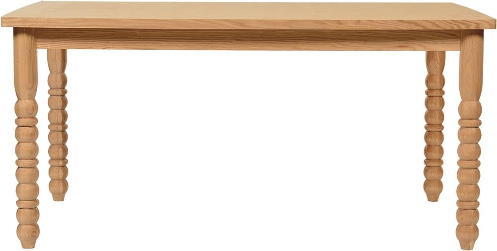 Creative Co-Op Natural Wood Dining Table with Carved Legs Finish | Amazon (US)