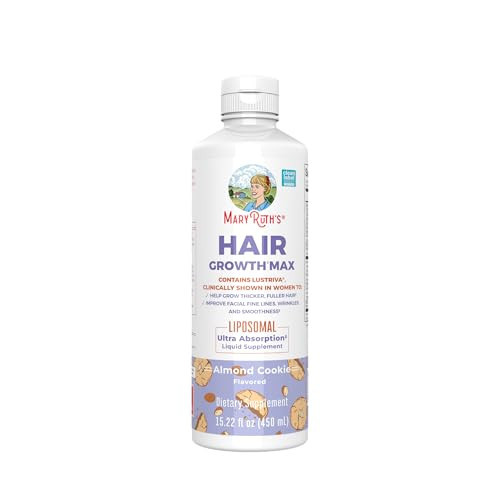 MaryRuth Organics Women's Hair Growth MAX Liposomal | with Lustriva® + Biotin 10000mcg + Pumpkin Seed Oil | Thicker Hair | Hair Care | Wrinkles, Fine Lines, Skin Care | Ages 18+ | 15.22 Fl Oz | Amazon (US)