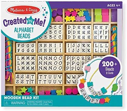 Melissa & Doug Created by Me Alphabet Beads Wooden Bead Kit | Amazon (US)