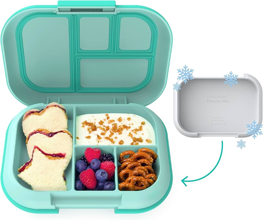 Bentgo Kids Chill Leak-Proof Lunch Box - Included Reusable Ice Pack Keeps Food Cold; 4-Compartmen... | Amazon (US)