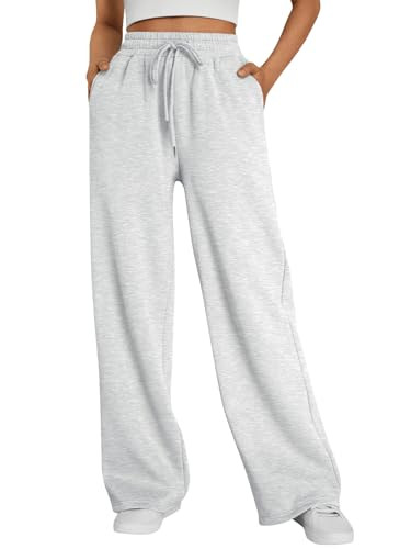 Trendy Queen Womens Wide Leg Fleece Lined Sweatpants | Amazon (US)