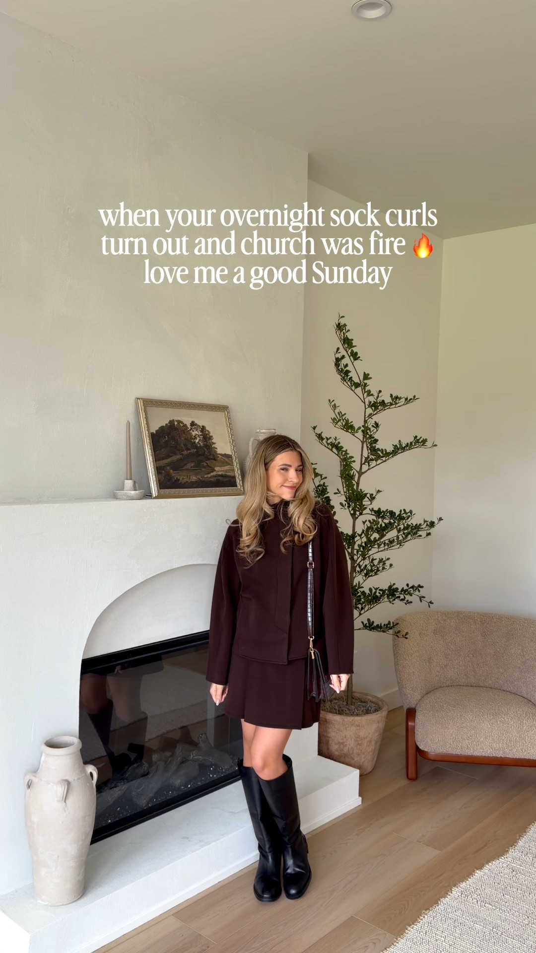 obsessed with this set 😍 it’s so soft and comfy! Boots are Zara and are out of stock but I linked similar ones. 

#LTKootd