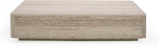 Limari Home Rollis Collection Modern Living Room Laminate Finished Rectangular Coffee Table, Grey | Amazon (US)