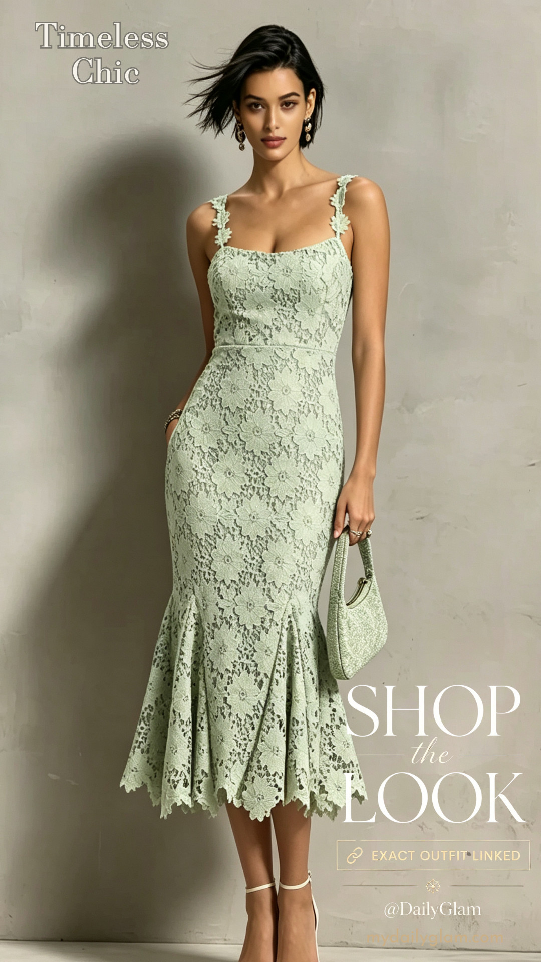 Sage Green Lace Midi Mermaid Dress
#LaceMermaidDress #SageGreenDress #WeddingGuestOutfit #MidiDress #CocktailAttire 

 #LTKOver40 #LTKWorkwear