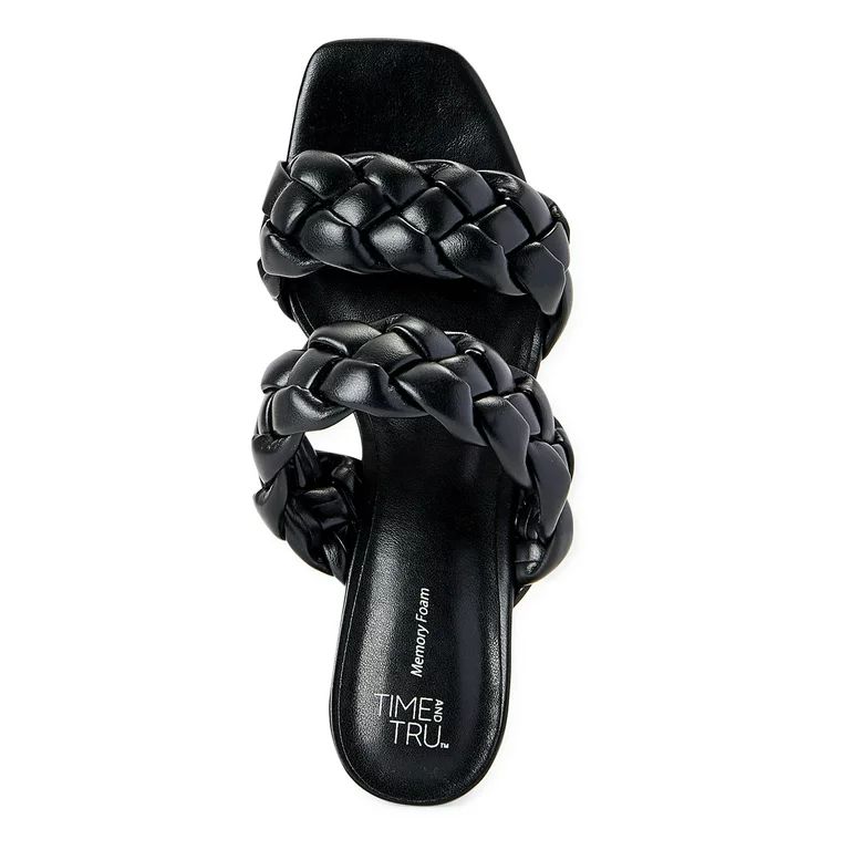 Time and Tru Women’s Braided Heel Sandals - Walmart.com | Walmart (US)