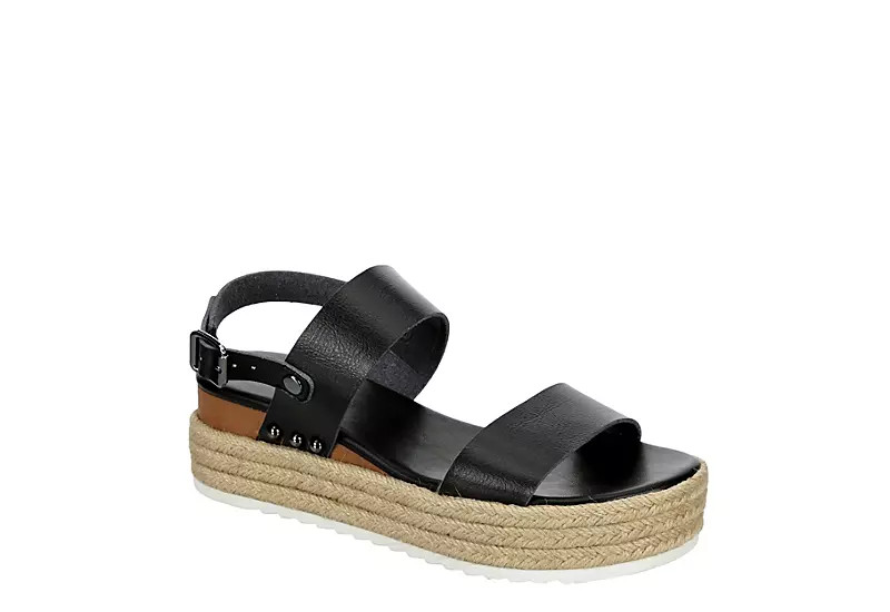 Xappeal Womens Amelia Wedge Sandal - Black | Rack Room Shoes
