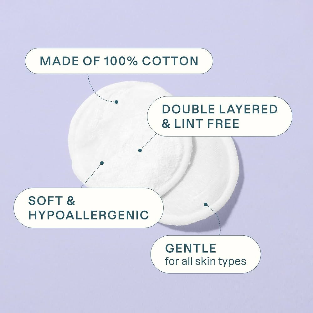 Cliganic Premium Cotton Rounds for Face (300 Count) - Makeup Remover Pads, Hypoallergenic, Lint-F... | Amazon (US)