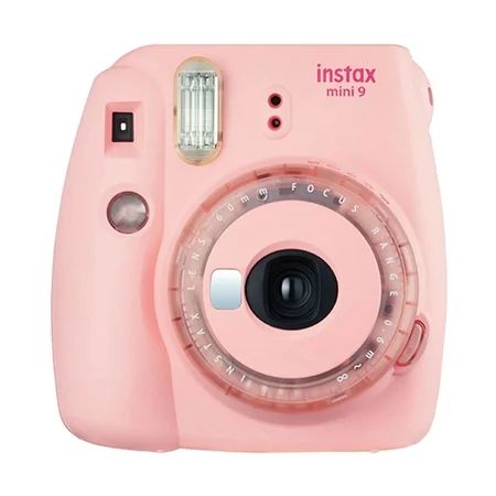 Fuji Instax Mini 9 Fujifilm Instant Film Camera with Clear Accents Pink | Walmart (US)