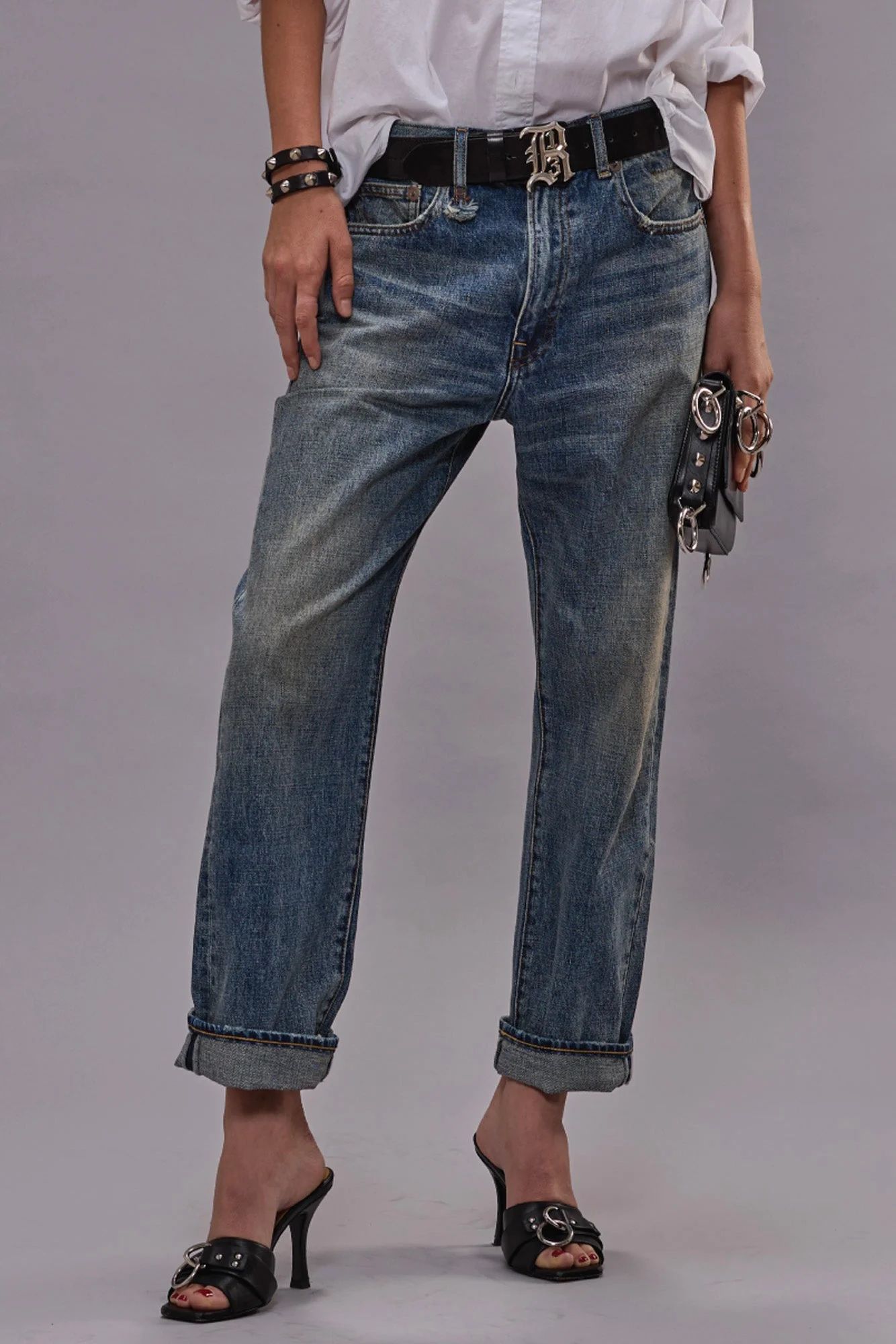 R13 Boyfriend Jean - Barter Indigo | R13