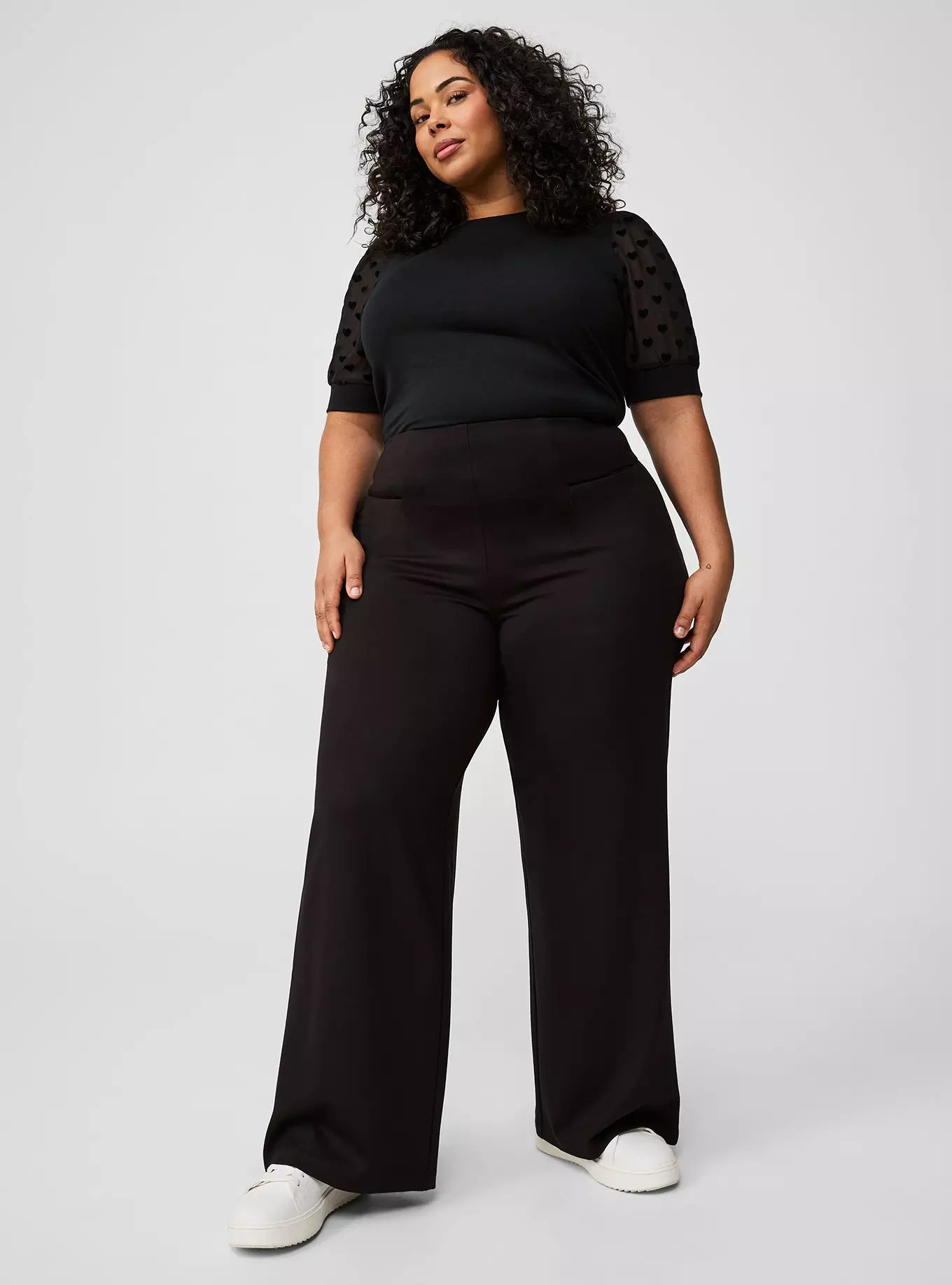Lightweight Ponte Wide Leg Pull On Pant | Torrid (US & Canada)