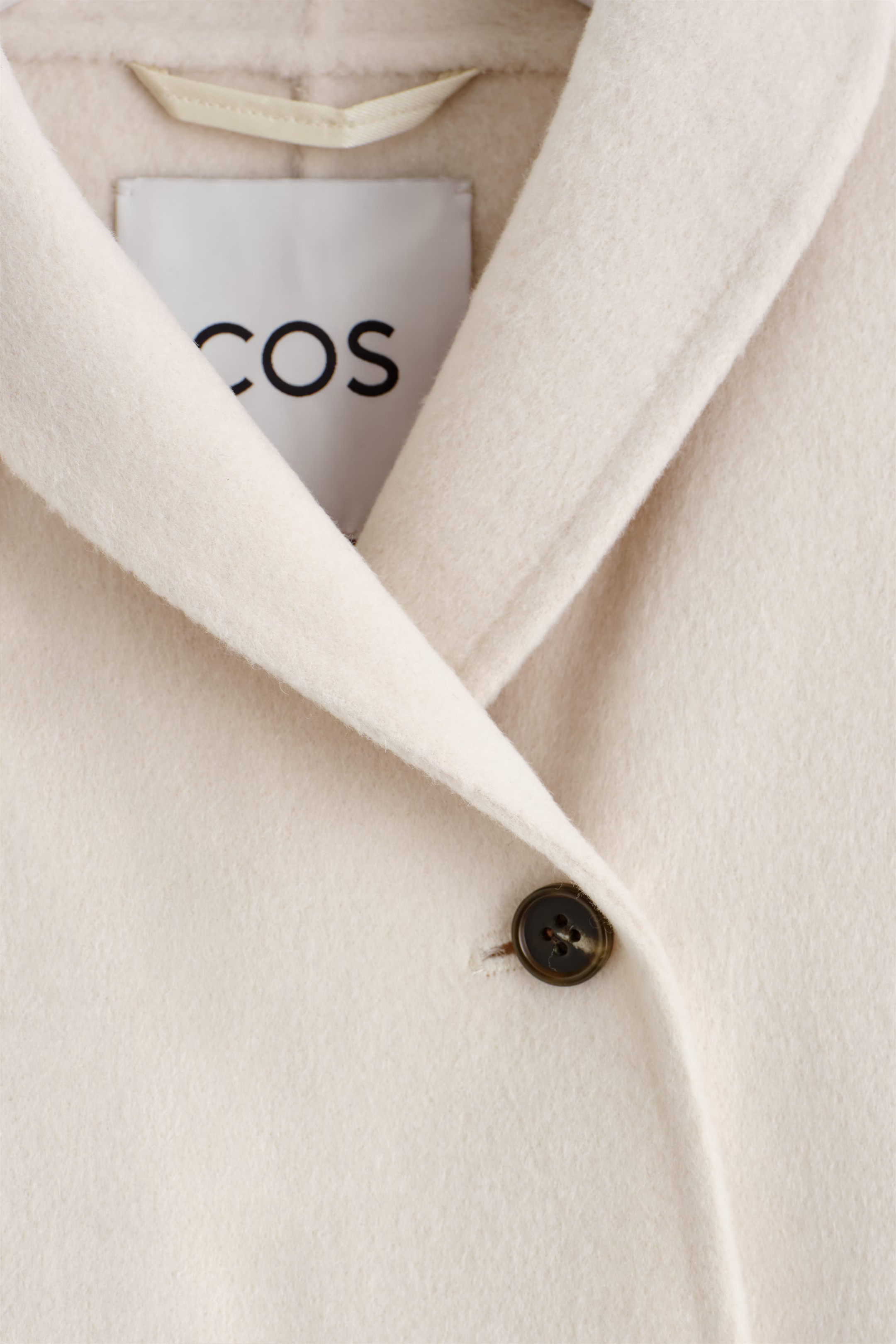 DOUBLE-FACED WOOL PEA COAT - IVORY | COS US | COS (US)