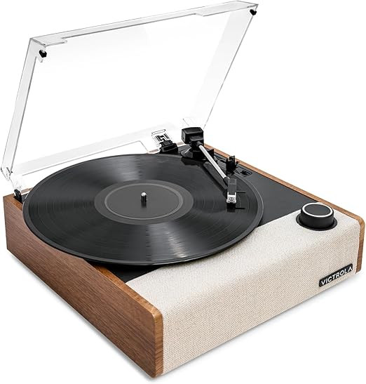 Victrola Eastwood II Record Player, Oak Finish Turntable with Speakers, Bluetooth 5.1 and Vinyl S... | Amazon (US)