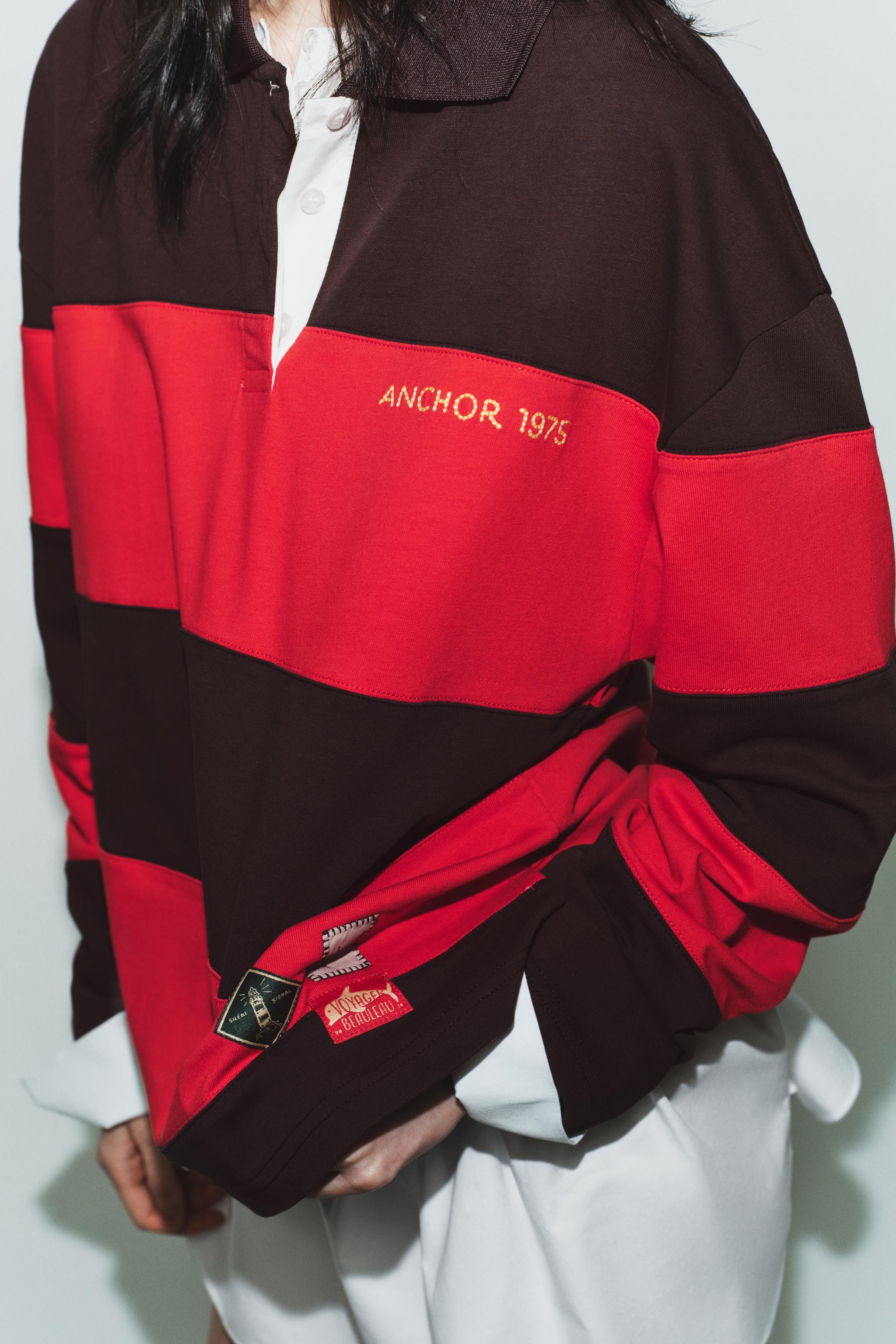 STRIPED PATCH POLO SHIRT | Zara Canada