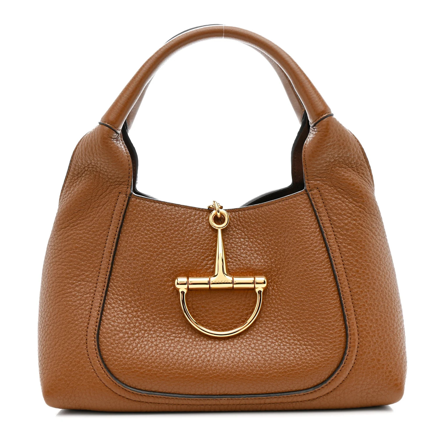 Grained Calfskin Softbit Medium Shoulder Bag Brown | FASHIONPHILE (US)