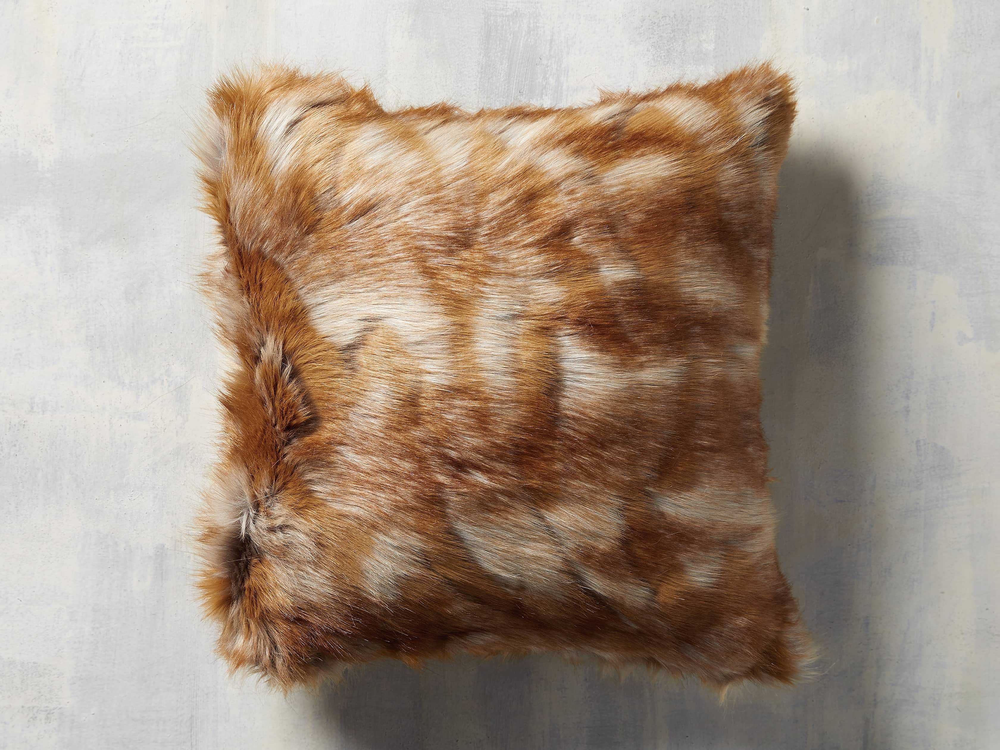 Faux Fox Fur Pillow Cover | Arhaus