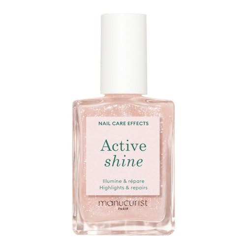 Manucurist Active Shine Illuminating & Care Nail Polish - Nail Concealer - No Lamp - Ultra-Shiny 2 in 1 Nude Gel Polish: Nail Strengthener and Growth, Highlighter & Care - Damaged Nails Repair | Amazon (US)