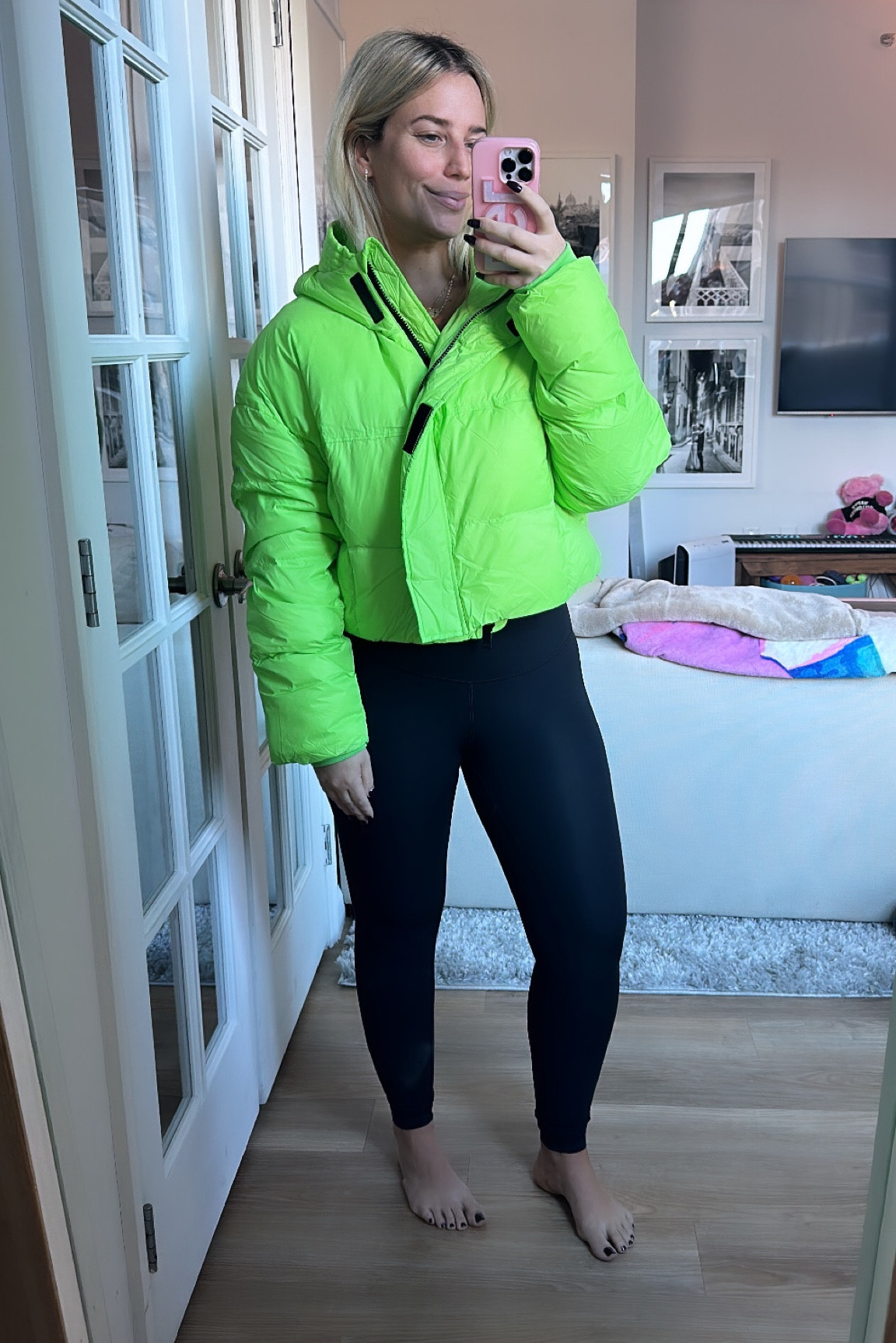 Fun crop puffer jacket from Amazon — daily edit cover from Found by Em