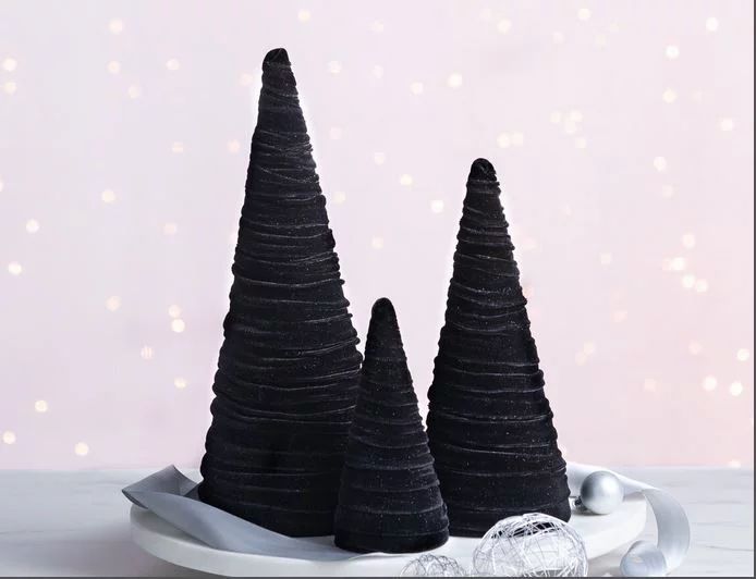 Holiday Decor Large Black Velvet Tree - Mix and Match with Other Colors & Sizes - Walmart.com | Walmart (US)