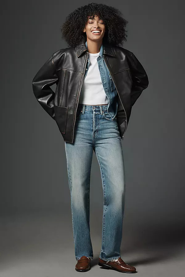 Pistola Cassie High-Rise Straight-Leg Jeans | Anthropologie (US)