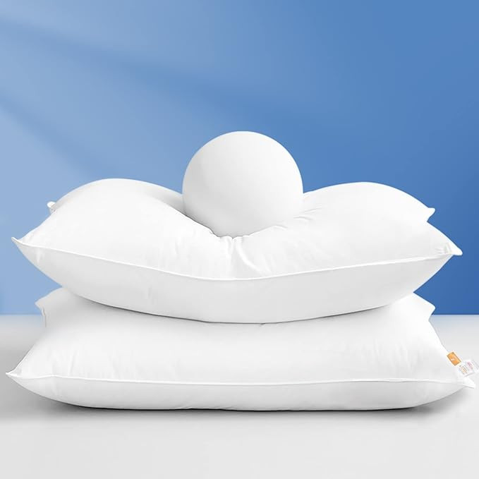 WarmKiss Feather Pillows King Size Set of 2, Down Pillow for Sleeping, Soft & Supportive, Four-La... | Amazon (US)