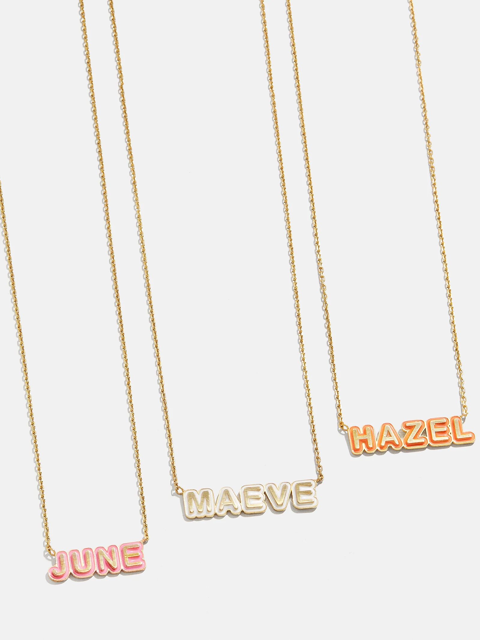 18K Gold Enamel Custom Nameplate Necklace | BaubleBar (US)