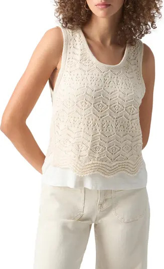 Flow With It Open Stitch Layered Sweater Tank | Nordstrom