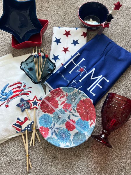 Amazon 4th of July decor, 4th of July plates, 4th of July hand towels, red white and blue affordable decor 

#LTKhome #LTKunder50