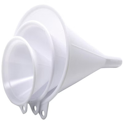 Norpro Durable Plastic Funnels, 2.5" to 4" Wide Mouth, Set of 3, White  1 Set | Target