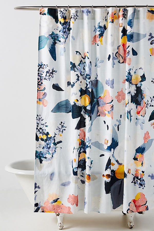 Botanica Shower Curtain By Anthropologie in Blue Size 72 X 72 | Anthropologie (US)