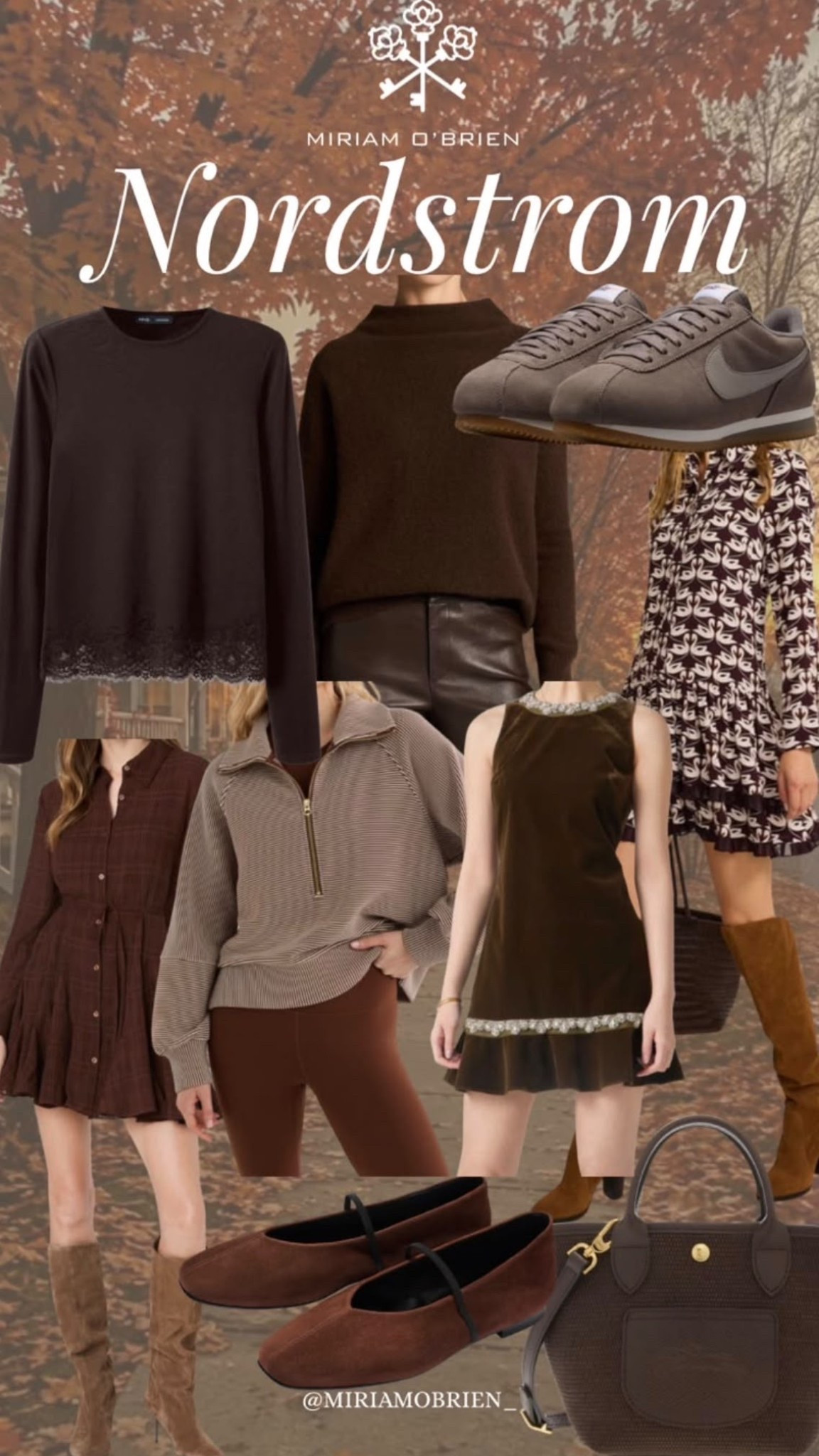 Your sign to embrace rich browns, suede textures, and timeless fall pieces! 🤎🍁 From chocolate brown sweaters and statement boots to feminine dresses, classic flats, and everyday handbags, these Nordstrom finds are perfect for creating effortlessly chic outfits all season long.

Save this for your fall wardrobe inspiration and shop the finds on LTK! ✨

#LTKFinds #LTKStyle #LTKSeasonal #NordstromStyle #NordstromFinds #FallOutfitInspo #FallFashion #AutumnStyle #SuedeStyle #ChocolateBrown #FallWardrobe #ClassicFashion #PreppyStyle #FallTrends #WomensStyle