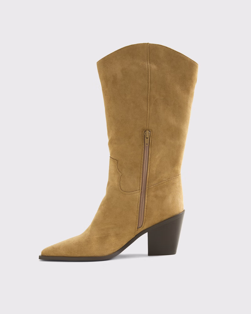 Western Vegan Suede Boots | Abercrombie & Fitch (US)