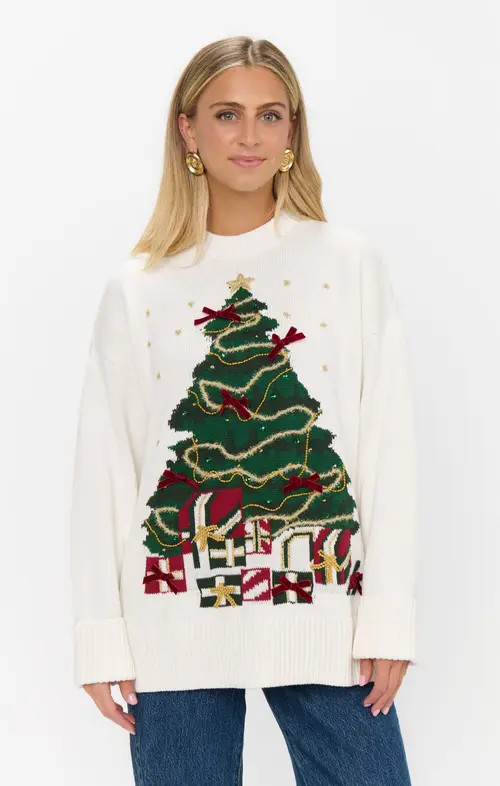Show Me Your Mumu Fireside Sweater in Christmas Tree Knit at Nordstrom, Size Medium | Nordstrom