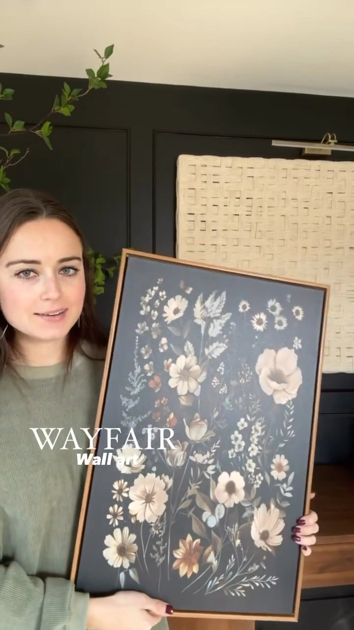 Wildflowers floral botanical artwork from Wayfair - I love the dark colors this print brings to the moody yet modern office space! 

#LTKStyleTip #LTKHome